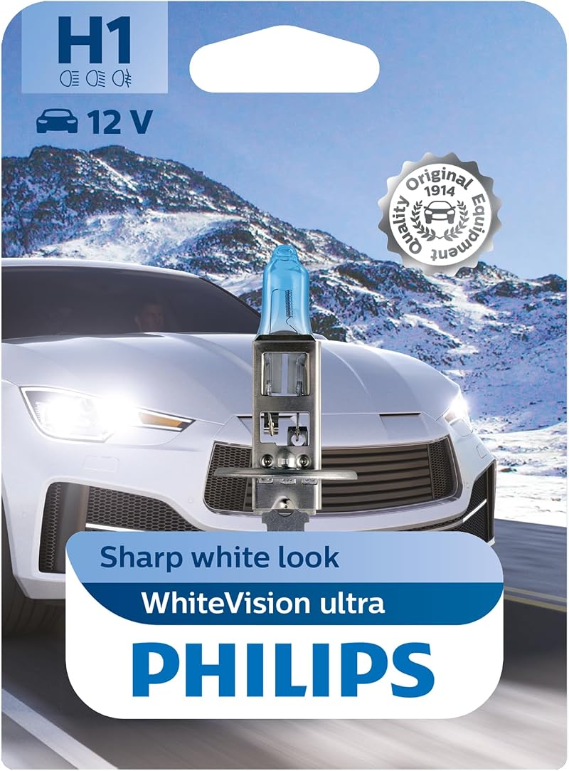 Philips WhiteVision Ultra H1 Headlight Bulb Single Blister