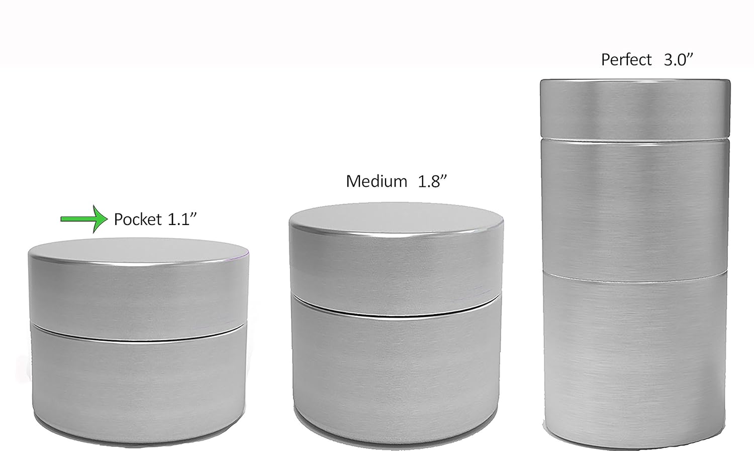 Pack of 2 Solid Aluminum Herb Stash Jars Airtight Smell Proof Containers Small 602003981647 eBay