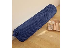 Eoieov Neck Roll Cervical Pillow for Neck Pain Relief 24IN Long Neck Pillows for Bed Round Bolster Pillows for Sleeping Plush Bolster Pillow for Neck Legs and Back,Navy Blue.24IN