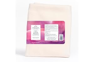 HERITAGE STORE Organic Cotton Flannel - Castor Oil Pack Wrap - Reusable Organic Cotton Flannel Fabric for Castor Oil Packs - Castor Oil Compress for Abdomen and Joints, 60-Day Guarantee, 13 x 15 in