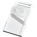 Benriner Mandoline BPA Free Jumbo Slicer With Japanese Stainless Steel Blade, 13 x 6.5", White