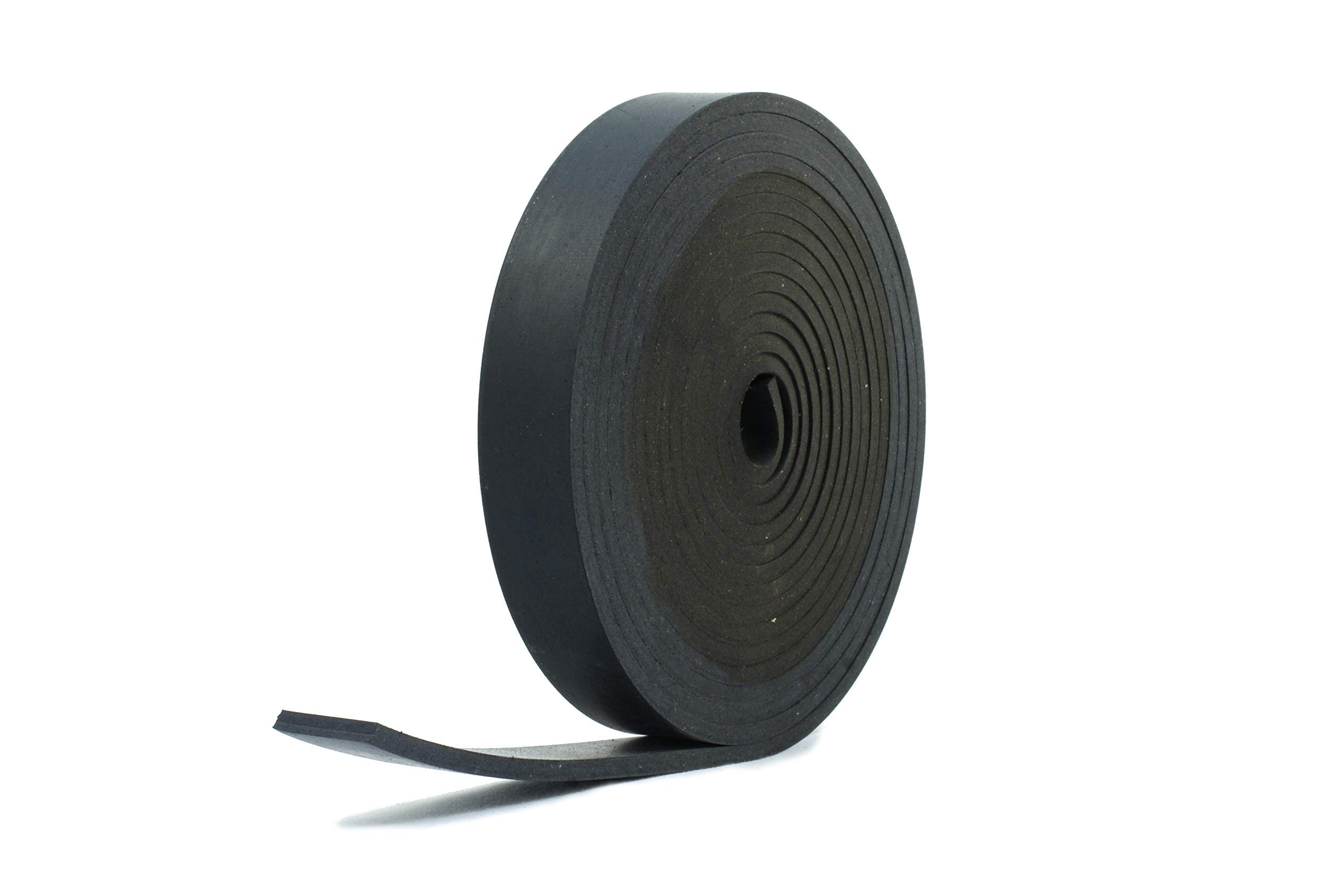 RS® Solid Rubber Strip 30mm Wide x 5mm Thick x 5m Long - SBR Rubber for Sealing, Cushioning, Weather Strip, Anti-Vibration, Anti-Slip, Gaskets & DIY