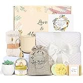 Sympathy Gift Baskets for Women, Care Package for Grieving Friend, Get Well Soon Gift Basket Thinking of You for Women Her Mom Sister Wife Girlfriend Best Friend Grandma Coworker (White)