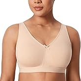 AISILIN Women's Wireless Plus Size Bra Cotton Support Comfort Unlined Sleep