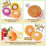 yoptote Wooden Play Food Set 10 Types Fruit Preschool Kitchen Toys Cutting Veg view 4