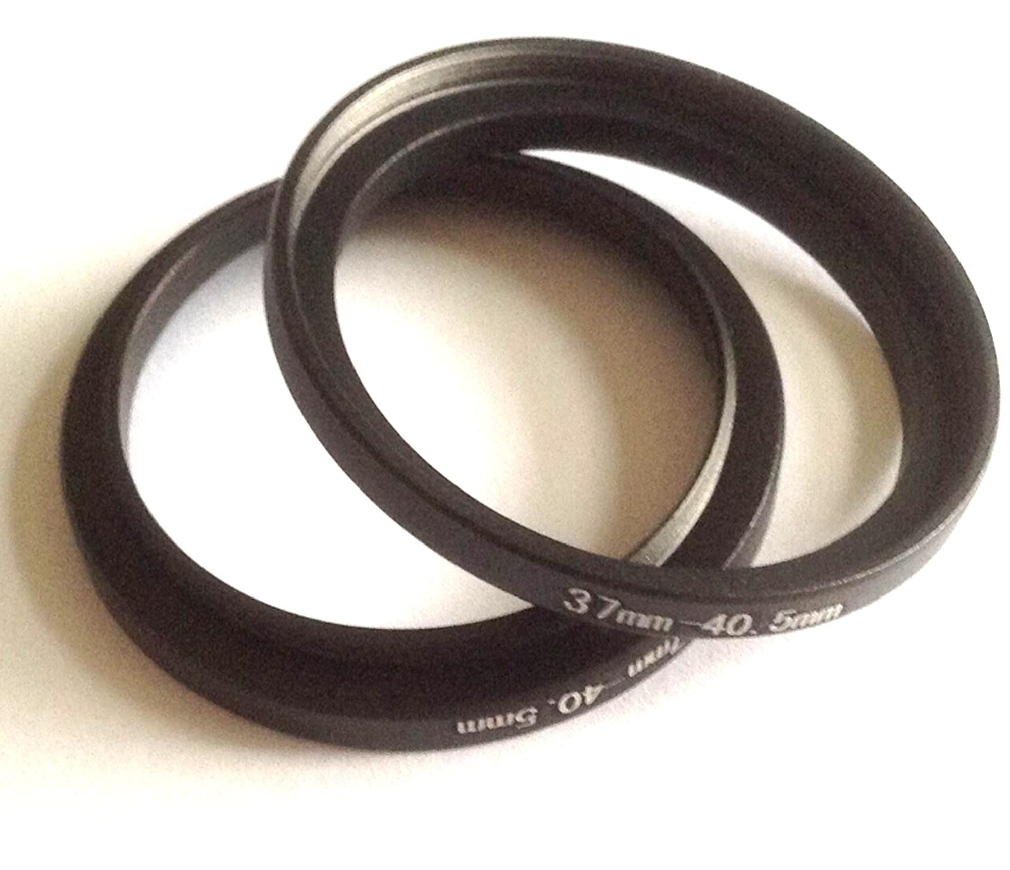 2x Metal 37-40.5mm Step-Up Rings Adapter D-SLR Video Cameras Lens Connect-ion Size 37mm To 40.5mm Filter Aperture Connector Screws Focus Digital Photo Picture Fix-Ing Photography Parts Accessories