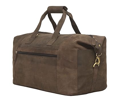 Leaderachi-100% Genuine Hunter Leather Travel Duffel Bag [Olibia]Leaderachi-100% Genuine Hunter Leather Travel Duffel Bag [Olibia]