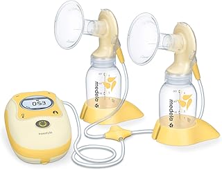 Medela Freestyle elektrische Doppel-Milchpumpe, inkl. Flaschen, Sauger, Akku, Tasche und Stilleinlagen