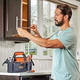 BLACK+DECKER 12-Inch Wide Mouth Tool Bag Zippered Durable 600 Denier Fabric view 5