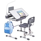 SMAGREHO Kids' Desk and Chair Set, Height