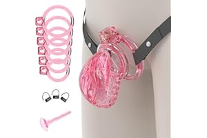 Translucent Pink Soft Chastity Cage Labia Appearance Sissy Penis Cage Auxiliary Waist Belt Bondage Accessories BDSM Devices w