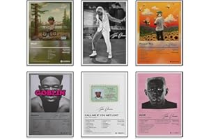 JSBADE Music Album Cover Limited Edition Posters ，Rapper Music Posters Room Aesthetic Canvas Wall Art Prints for Teens, Boys, Girls Room Decor Set of 6 for(8x12inch, Unframed)