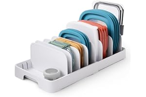 YouCopia StoraLid Expandable Food Container Lid Organizer with Tall Dividers, 40 Lid, Premium Edition