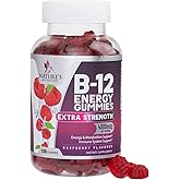 B12 Energy Gummies 4500 mcg - Extra Strength Vitamin B12 Chewables - Dietary Supplement for Energy Metabolism & Immune Support - For Women, Men, & Kids - Natural, Vegan, Berry Flavor - 120 Count