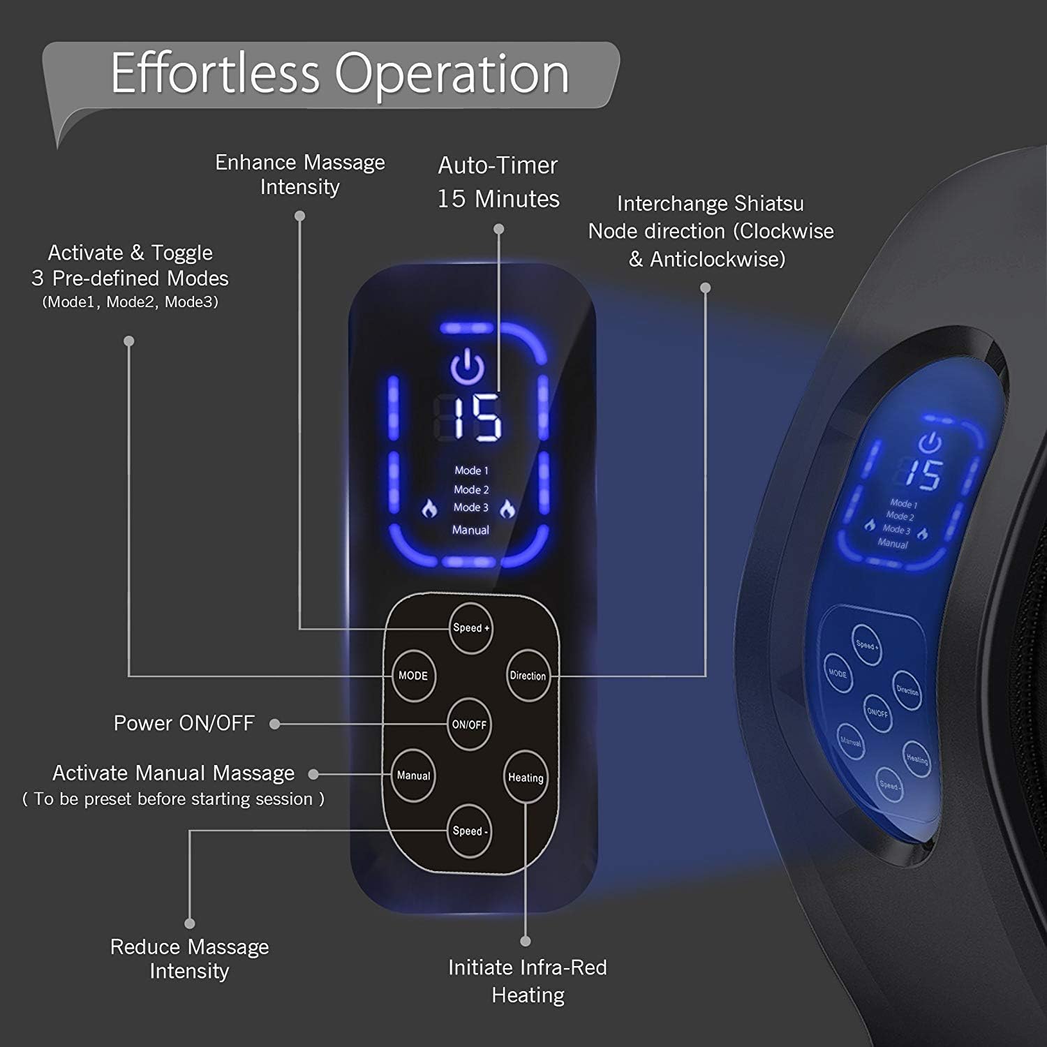 TISSCARE Foot Massager Machine with Heat, Shiatsu Foot and Calf Leg Massager for Plantar Fasciitis and Neuropathy, Deep Kneading Relieve Pain and Fatigue, Increases Blood Flow Circulation: Health & Personal Care
