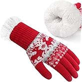 Clothirily Winter Gloves for Women, Touch Screen Gloves with Thermal Soft Lining, Elastic Cuff Winter Gloves for Cold Weather
