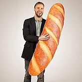 Yookeer 47.24 Inch 3D Simulation Bread Pillow, Food Pillow, Soft Butter Toast Bread Cushion, Lumbar Baguette Back Cushion, Fu