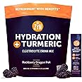 ZYN Turmeric Powder, Electrolyte Drink Mix Hydration Packets 32 Servings | BlackBerry Dragonfruit | Healthy Electrolytes Powder with Turmeric Powder, Vitamin C, Zinc & Curcumin