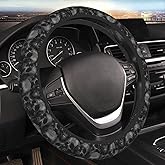 Scary Skull Horror Steering Wheel Cover for Women Men Girls Car Accessories Decor Anti-Slip Neoprene Auto Steering Wheel Covers Protector Universal 15 Inch