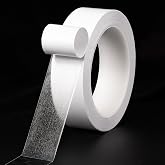 PET Ultra-Thin Clear Double Sided Tape 1.18-Inch x 66 Feet Strong Stick | for Clothes,Double Stick Fabric Tape for Carpet/Clothing High Stickness Strong 2 Sided Tape