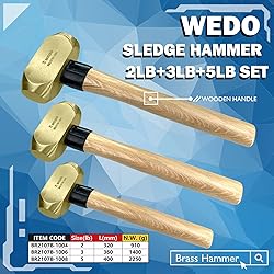 WEDO 3PCS Sledge Hammer Set with Wooden