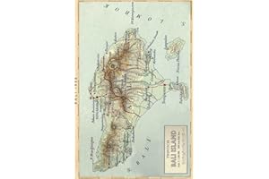 Bali Map Journal: Vintage Map Notebook
