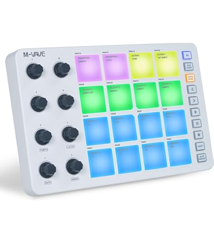 Amazon.com: M-VAVE SMC-PAD MIDI Controller,Bluetooth Wireless