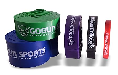 Goblin Sports Widerstandsbänder mit Übungsanleitung - Klimmzugband, Powerband, Resistance Band - Crossfit, Calisthenics, Powe