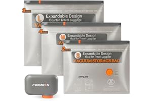 Travel Vacuum Bags for Clothing with Rechargeable Electric Pump, 9 Pack Compression Packing Storage Bags for Luggage and Suit