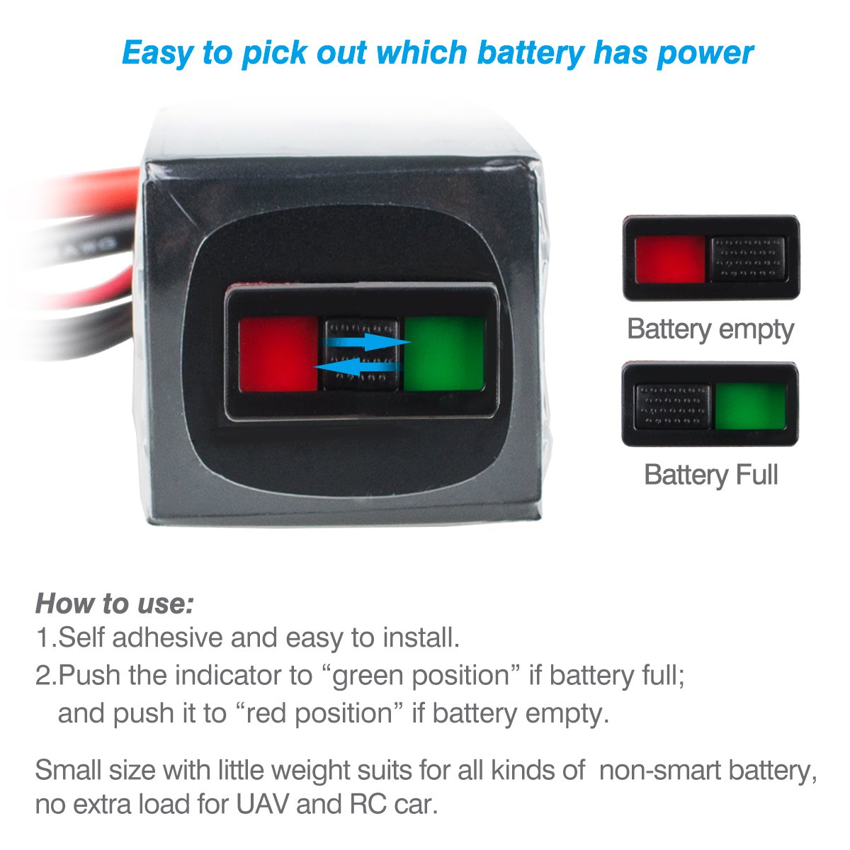 Keenstone 3S LiPo Battery 45C 1600mAh 11.1V w/ XT60 Plug Voltage Meter & Battery Power Indicator for RC Boat Heli Airplane UAV Drone FPV