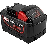 Cukect 9Ah 18V Replacement for Milwaukee Mk18 Battery Compatible with 48-11-1850 48-11-1860 48-11-1845 48-11-1828 Cordless Power Tools Lithium Battery