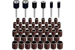 IIT Jumbo 51Pc Drum Sanding Kit - Fits Dremel - Includes Rubber Drum Mandrels - 1/2, 3/8 & 1/4"