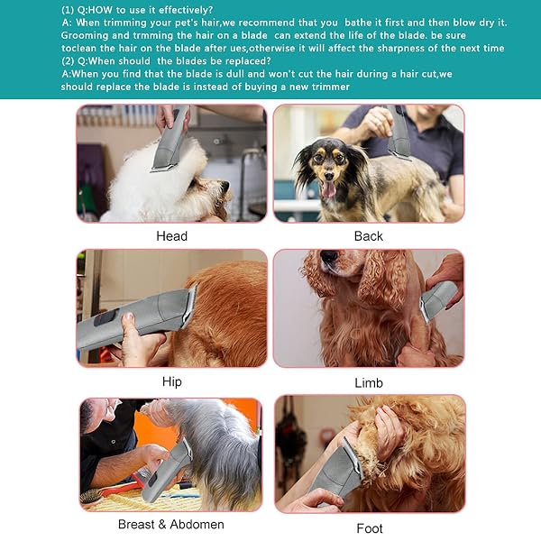 5PCS 10 BLADES DOG GROOMING REPLACEMENT BLADES COMPATIBLE WITH ANDIS PET CLIPPER/OSTER A5/WAHL KM SERIES DOG CLIPPER,CERAMIC BLADE & STAINLESS STEEL BLADE, SIZE :#10+30+40+5FC+4FC