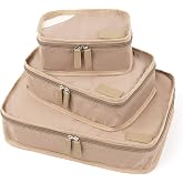 Travelpro Essentials-Packing Cubes, Khaki, 3-Pack (S/M/L)
