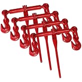 ENJ 4 Pack Ratchet Load Binder with 2 Grab Hooks,for 3/8-1/2 Grade 70 Chain | Load Binder with 9,200 Pound Working Load Limit