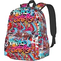 Amazon.com | Cool Graffiti Novelty Pattern Backpack School  display picture 3
