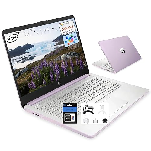 HP 14" Student-Laptop Back to School, Quad Core Intel Processor N150(Up to 3.6GHz) 16GB RAM 384GB Storage(128GB UFS + 256GB SD Card) Laptops for Student with 1-Y office365 Win11
