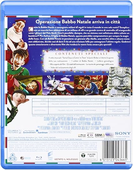 Data Del Natale.Il Figlio Di Babbo Natale Amazon Co Uk Animazione Sarah Smith Dvd Blu Ray