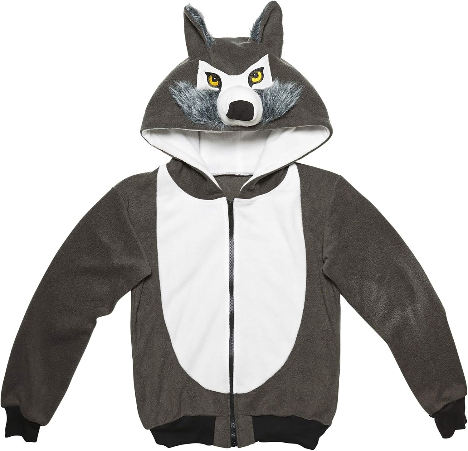 Widmann 07017 Adult Costume Wolf ? Hooded Pullover ? Grey, L-XL - Image 4