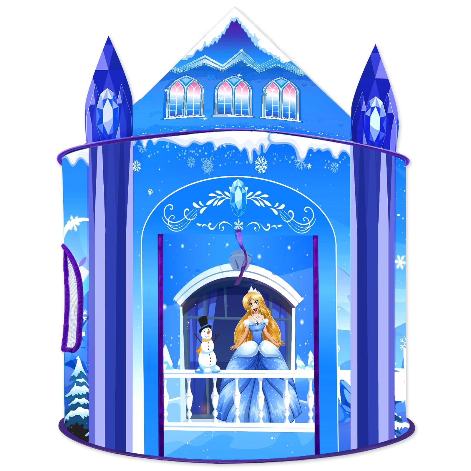 Photo 1 of **INCOMPLETE, MISSING POLES** Princess Play Tent for Girls Ice Castle Imaginative Fairy Tale Pretend Game Playhouse Indoor Outdoor Pop Up Kids Tent Toy Gift for Children Toddlers Festival Birthday Party