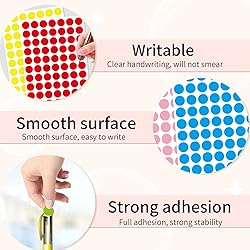 Starboling Dot Stickers,1/2 Inch Multicolor Circle