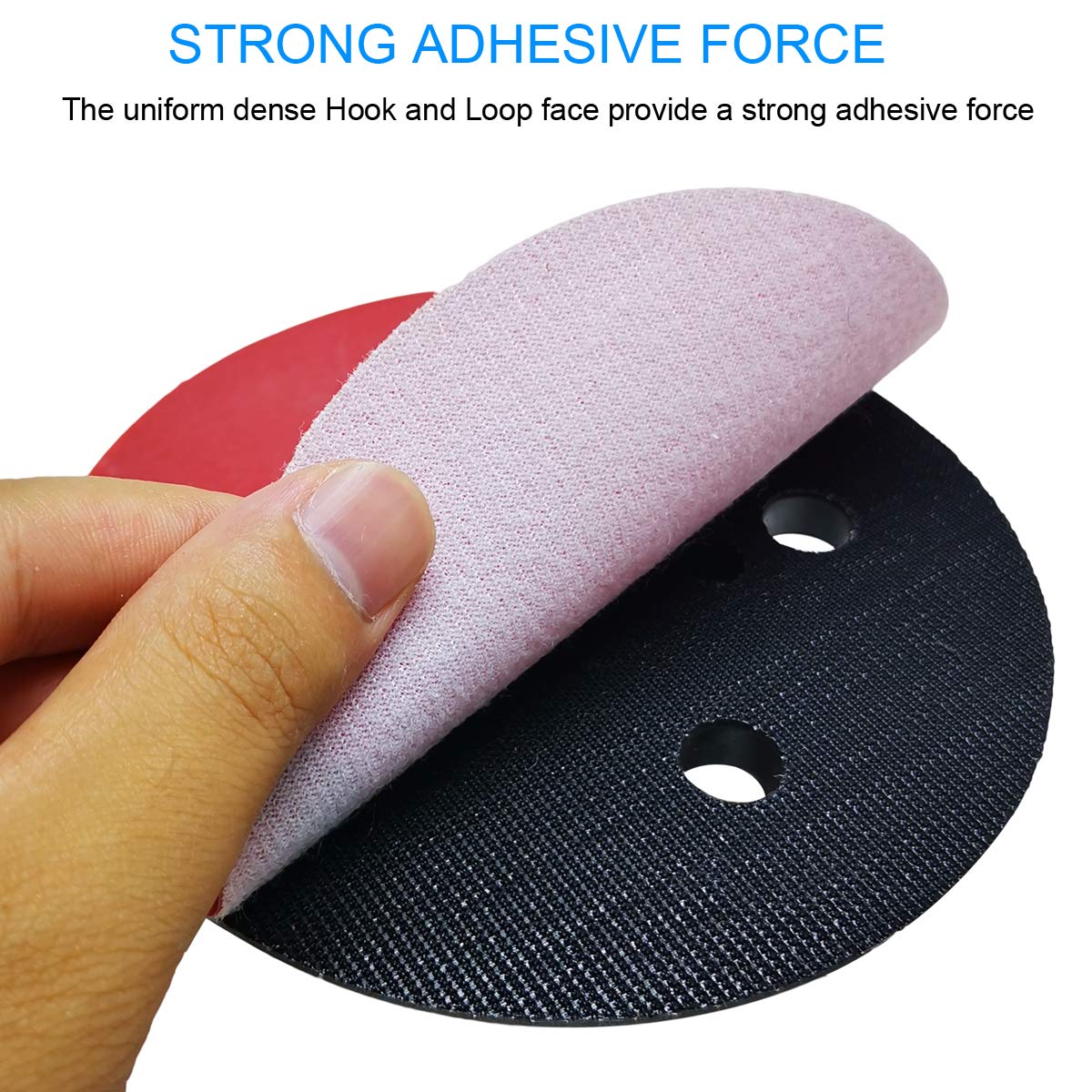 1 Tockrop 2 Pack 5Inch 5 Holes Hook and Loop Sander Pad Standard