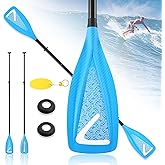 LEDONNE Carbon SUP Paddle 4 Piece Adjustable Kayak Paddle Stand up Paddleboard Paddles with Lightweight Carbon Shaft and 2 Nylon Blades, Blue