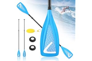 LEDONNE Carbon SUP Paddle 4 Piece Adjustable Kayak Paddle Stand up Paddleboard Paddles with Lightweight Carbon Shaft and 2 Nylon Blades, Blue