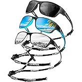 KALIYADI Polarized Sunglasses for Men, Sports Sun Glasses for Driving Cycling Fishing with UV protection