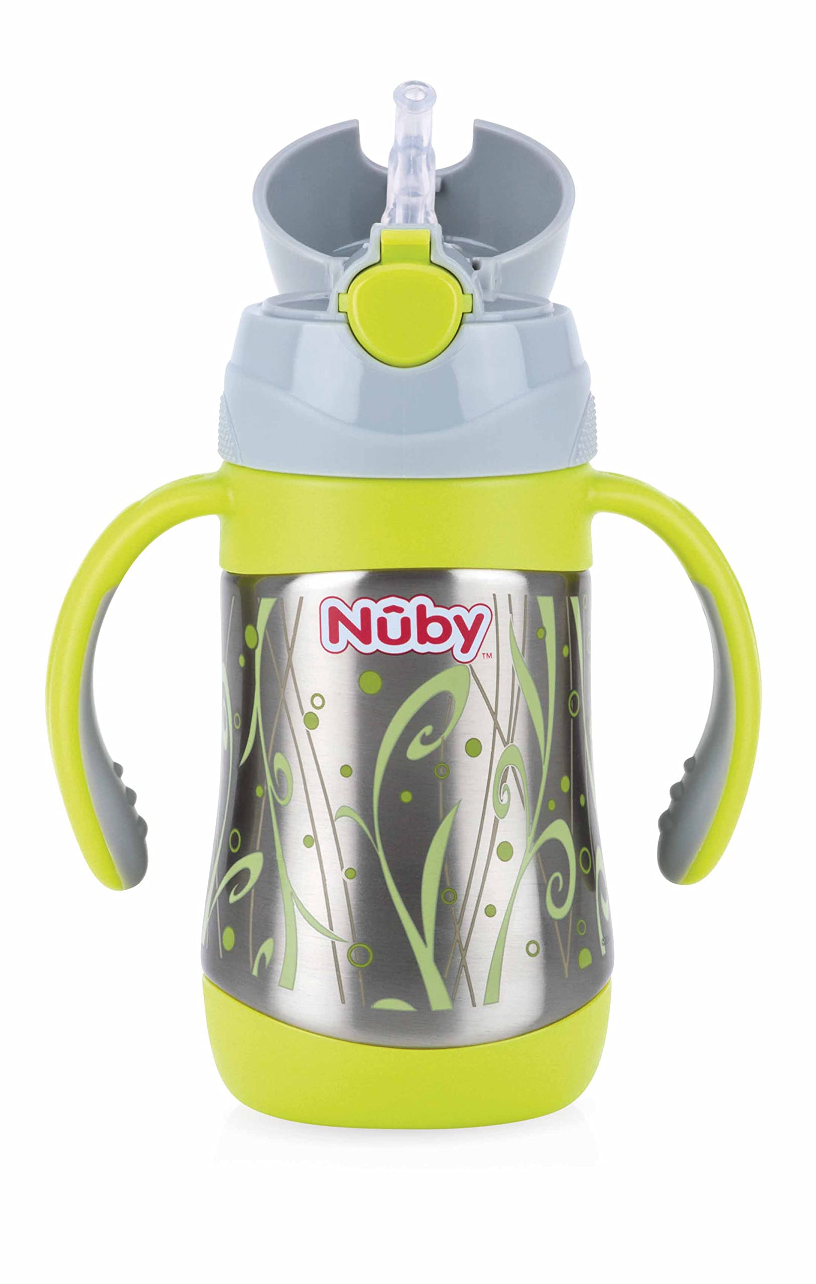Nuby ID10279 Insulated Stainless Steel Cup with Straw 280 ml
