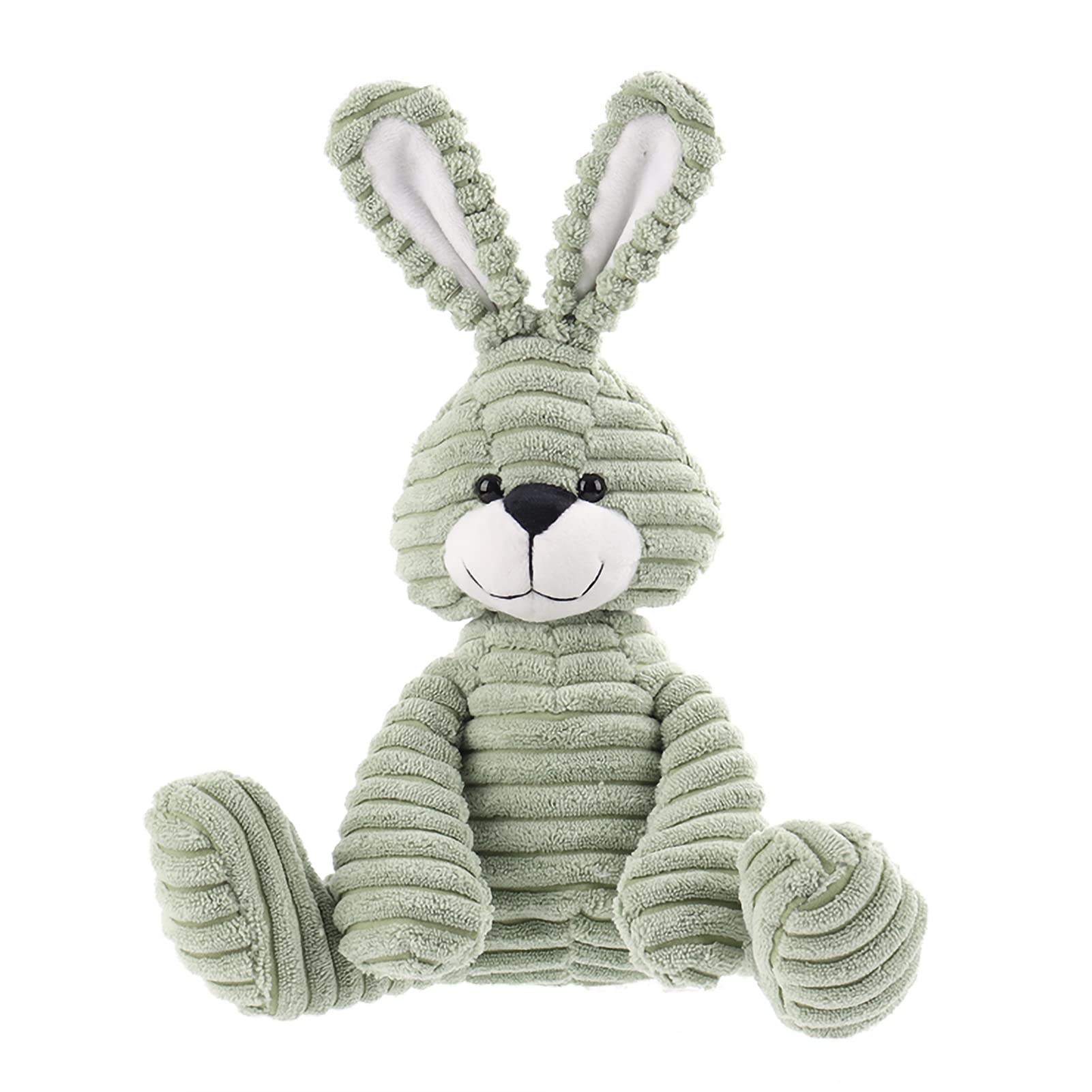 Apricot Lamb Toys Plush Corduroy Rabbit Bunny Stuffed Animal Soft Cuddly Perfect for Child (green Bunny)