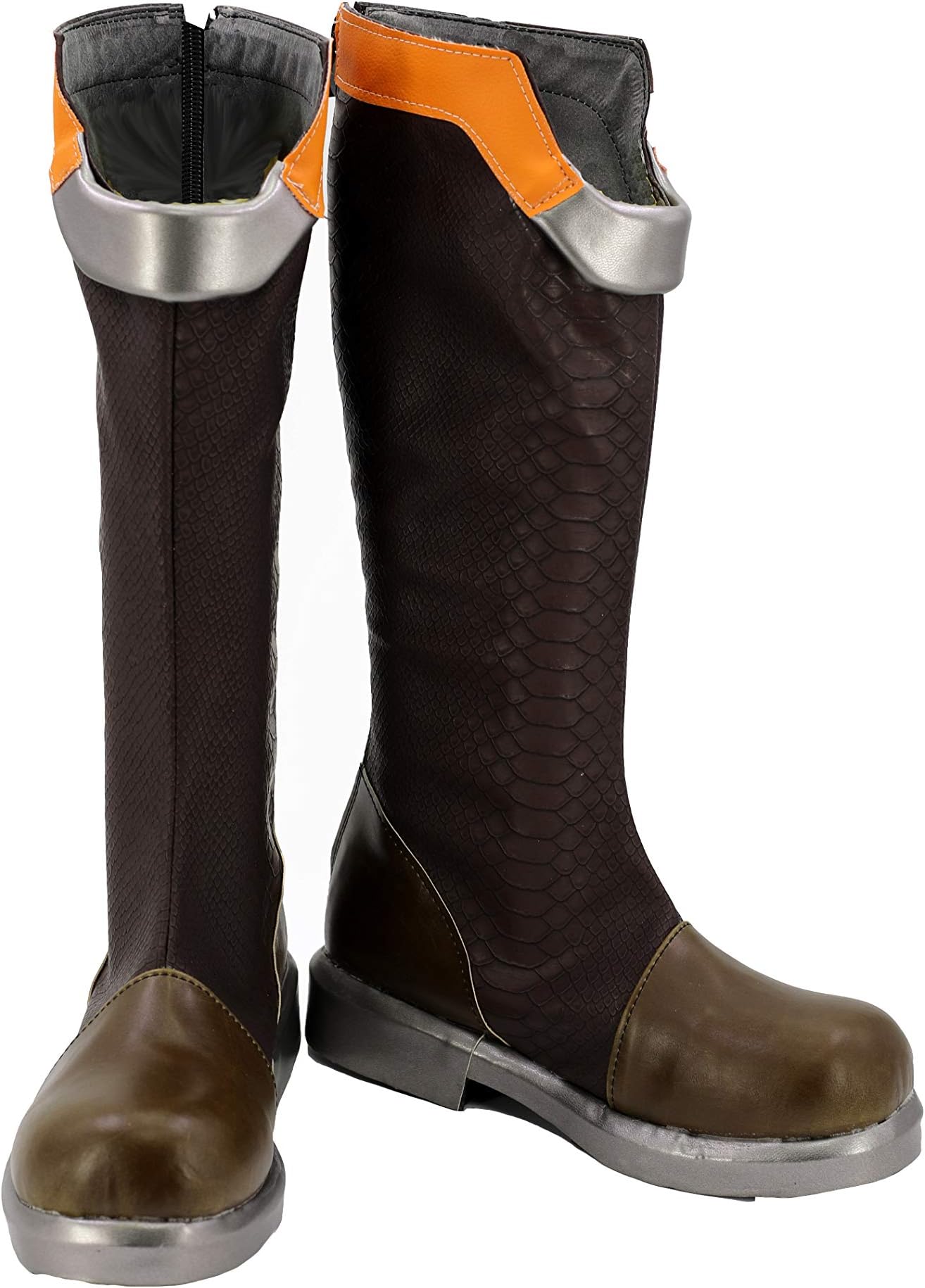 veribuy Halloween Hero Cosplay Shoes Guardian Costume Brown Cosplay Boots