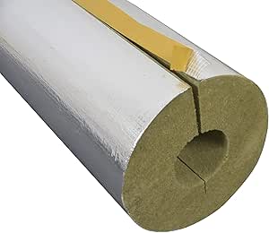 Aluminium gelamineerde buisschaal, buisisolatie van steenwol 0,040 W/MK (54 x 20 mm x 1 meter