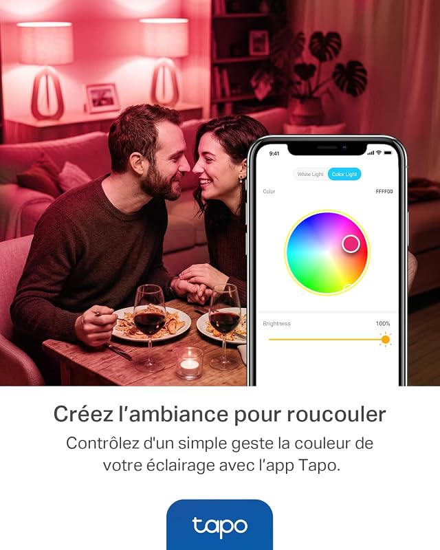 Ampoule Connectée Alexa E27, Multicolore LED Dimmable L530E, 2 pièces